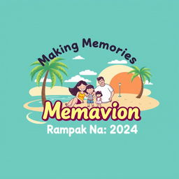 Create a T-shirt design for 'Making Memories Family Vacation Rampak Naong 2024'