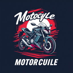 A stylish t-shirt design featuring a sleek motorcycle