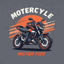 A stylish t-shirt design featuring a sleek motorcycle