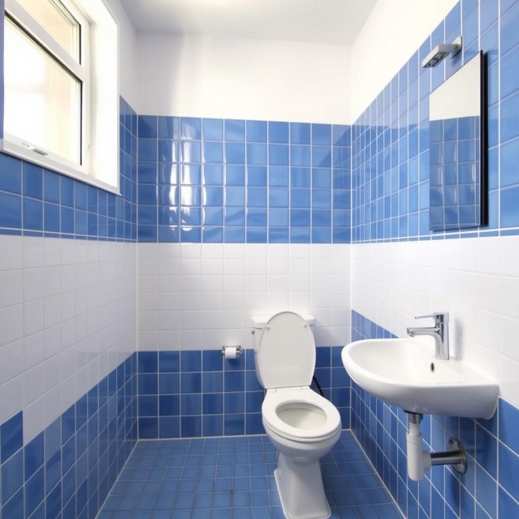 A square shower room with a toilet, window, and sink