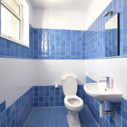 A square shower room with a toilet, window, and sink