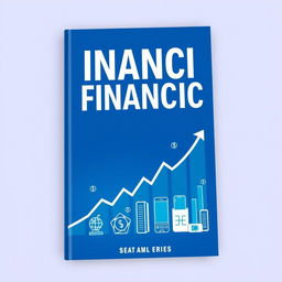 A stylish cover with a gradient blue background, a stylized financial graph, an eye-catching white title, and modern financial icons to symbolize growth and success