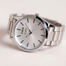 A detailed image of a stylish wristwatch with a sleek, modern design