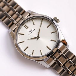 A detailed image of a stylish wristwatch with a sleek, modern design