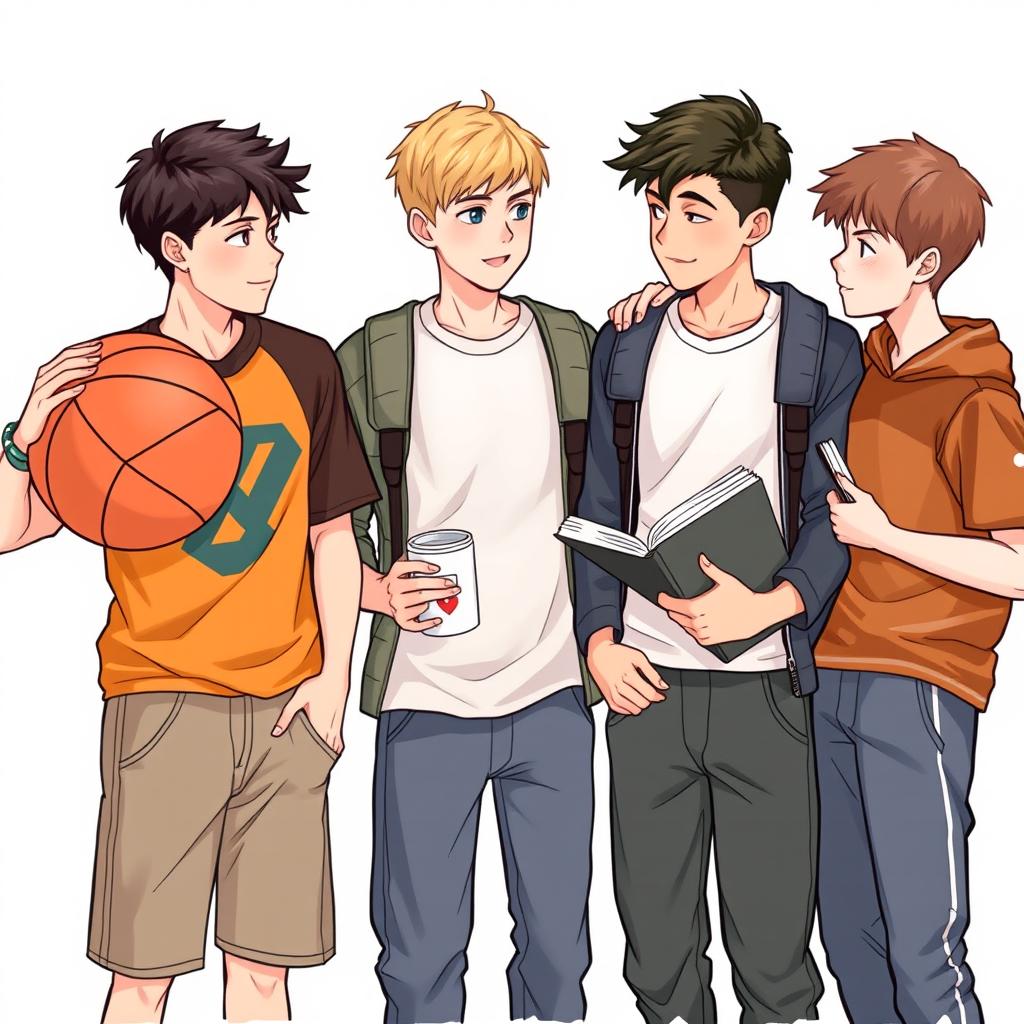 A group of boys standing together