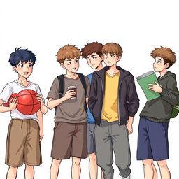 A group of boys standing together