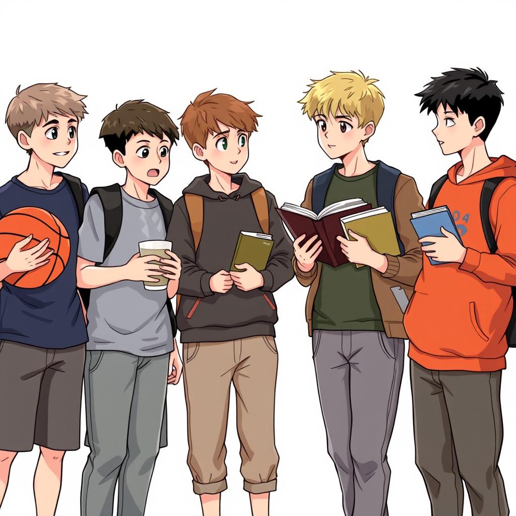 A group of boys standing together