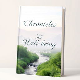 A serene and peaceful book cover titled 'Chronicles for Well-being'