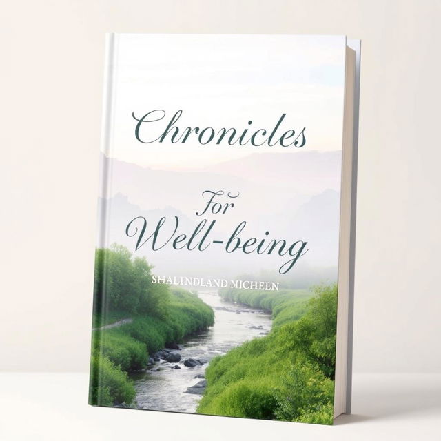 A serene and peaceful book cover titled 'Chronicles for Well-being'