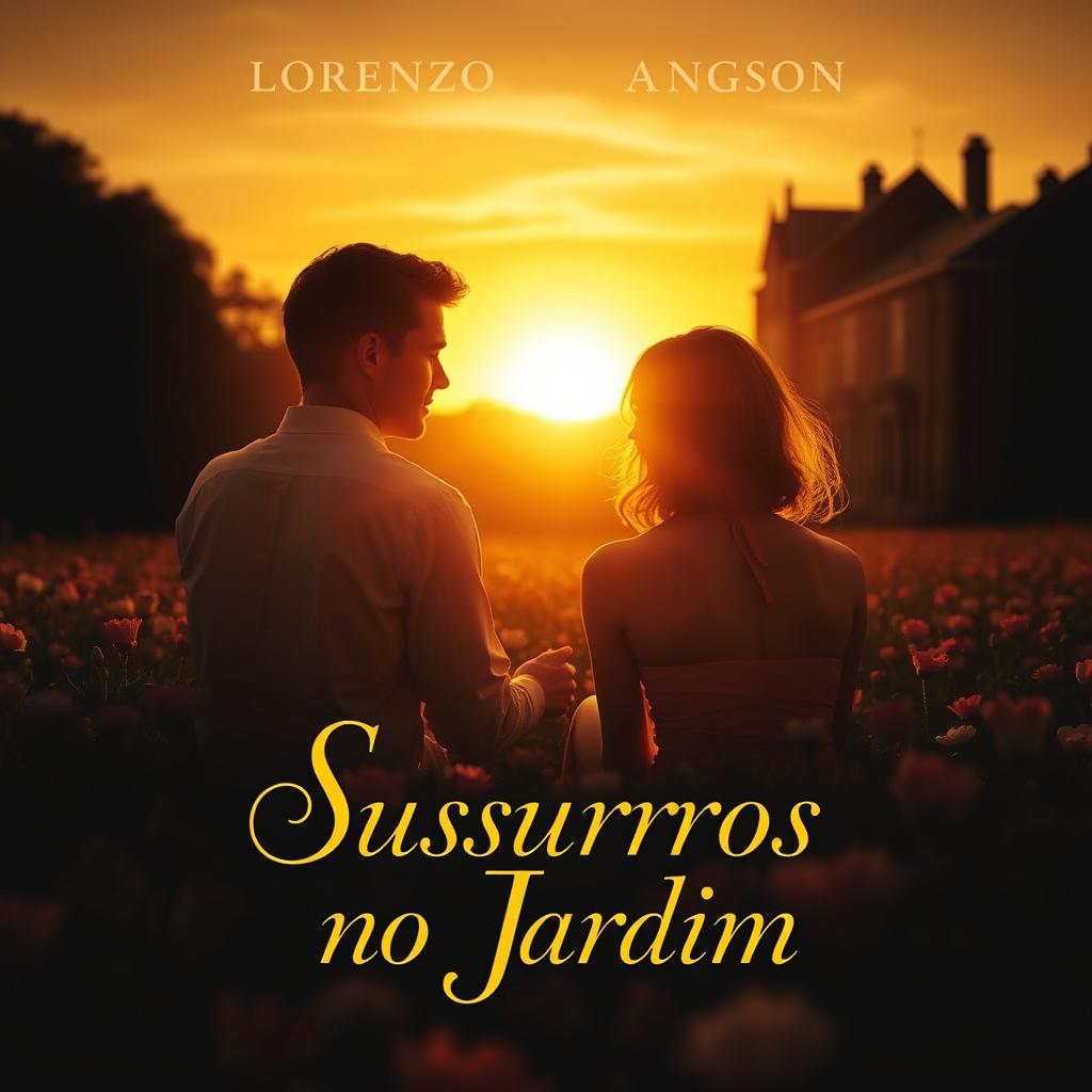 The movie cover features an image of Lorenzo and Angela sitting in a field of flowers at sunset, their silhouettes partially wrapped in shadows as the golden sun sets on the horizon