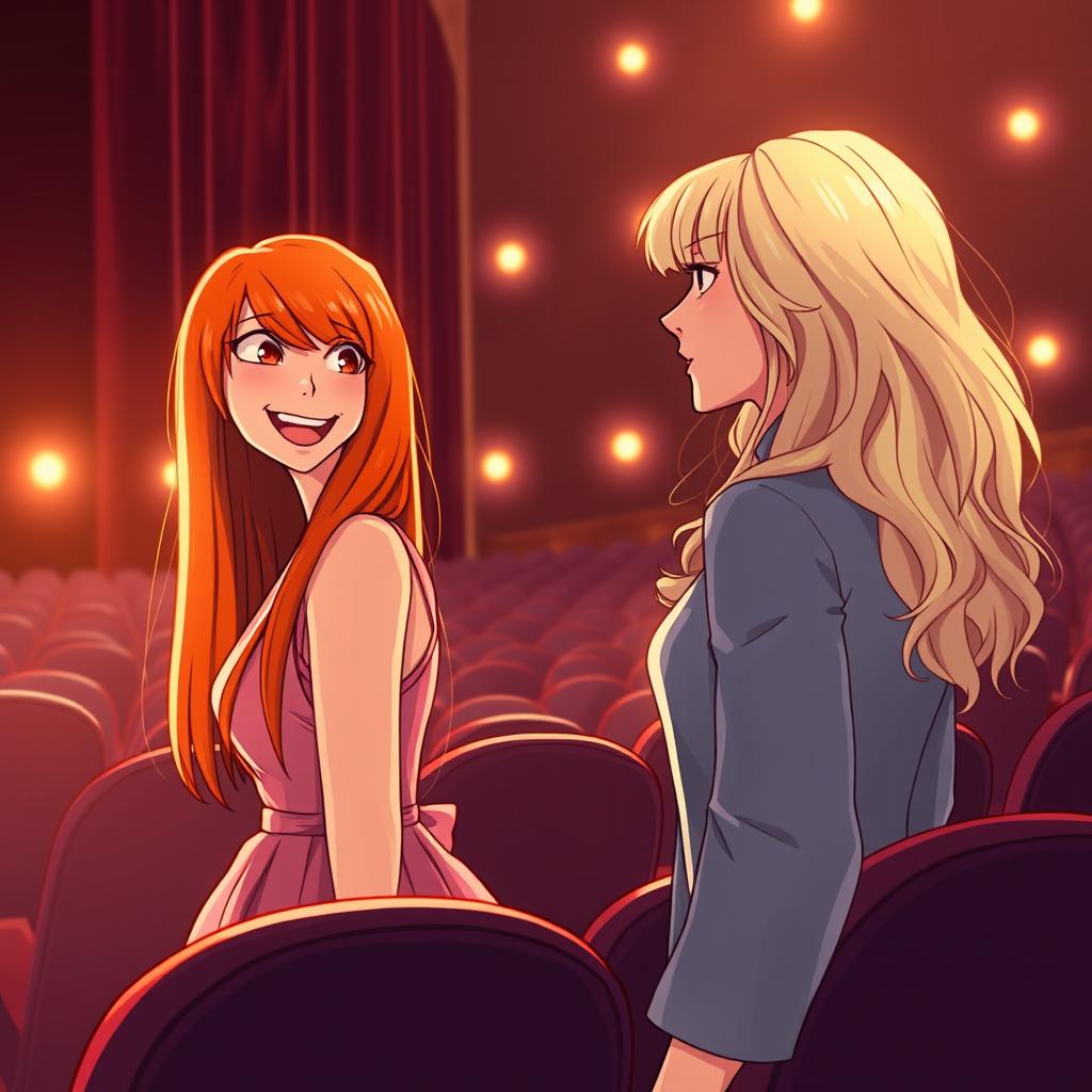 On the cover, with typical Wattpad dimensions (512 x 800 pixels), a theater is viewed from the side