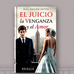 A book cover titled 'El Juicio de la Venganza y el Amor' in Spanish