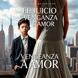 A book cover titled 'El Juicio de la Venganza y el Amor' in Spanish