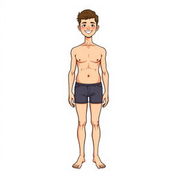 A detailed illustration of a person with sound physical features, showcasing a healthy and fit body