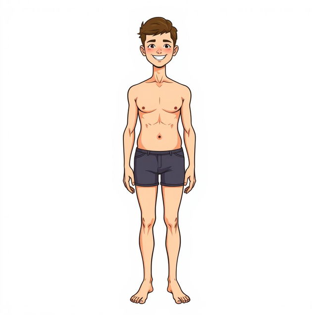 A detailed illustration of a person with sound physical features, showcasing a healthy and fit body