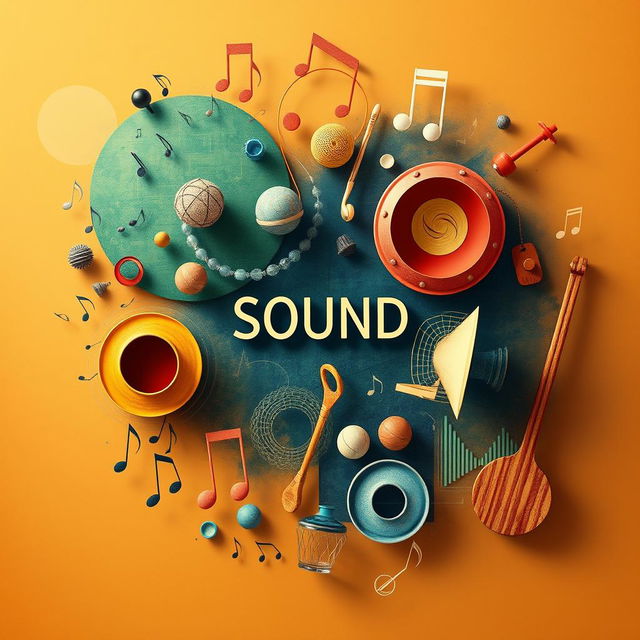 Create a visually captivating image that represents various sounds