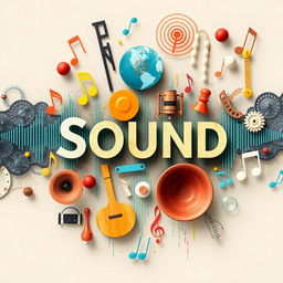 Create a visually captivating image that represents various sounds