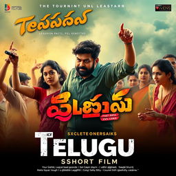 Create a promotional poster for a Telugu short film