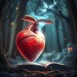 A heart being revived by a book