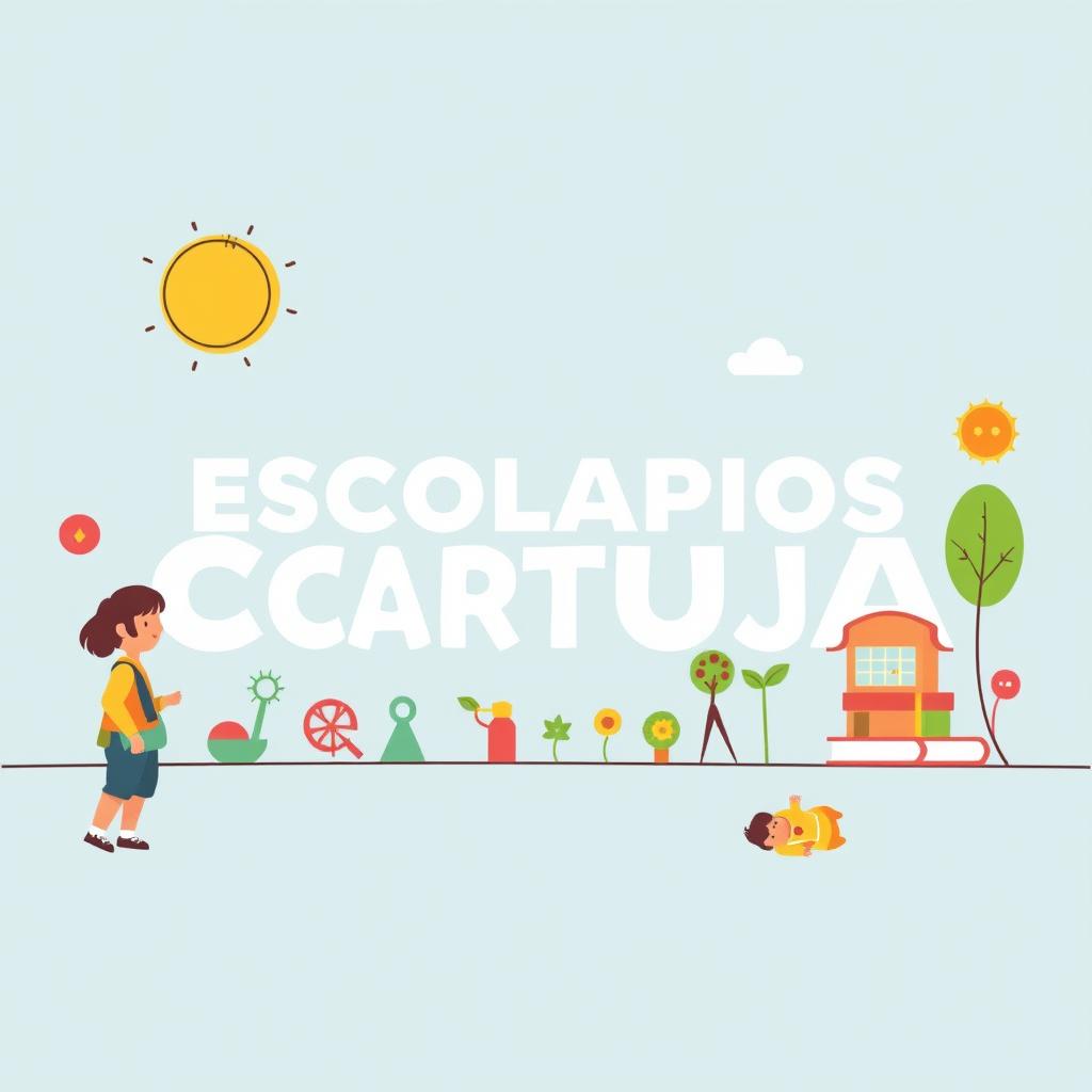 Create a cover page for the educational project of the Escolapios Cartuja school