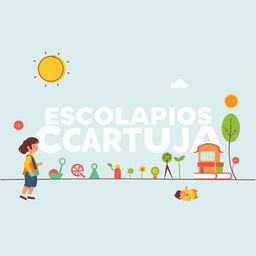 Create a cover page for the educational project of the Escolapios Cartuja school