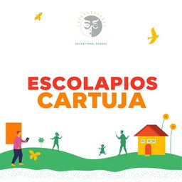 Create a cover page for the educational project of the Escolapios Cartuja school