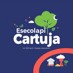 Create a cover page for the educational project of the Escolapios Cartuja school