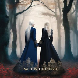 The book cover shows TWO women standing back to back in the middle of a magical forest