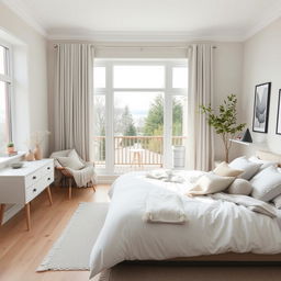 A beautifully redesigned bedroom in Scandinavian style