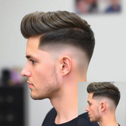 A stylish burst fade haircut with clean lines and a modern look