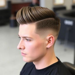 A stylish burst fade haircut with clean lines and a modern look