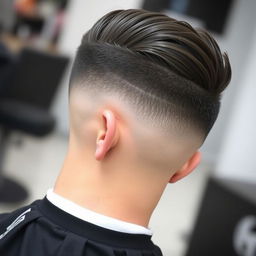 A stylish burst fade haircut with clean lines and a modern look