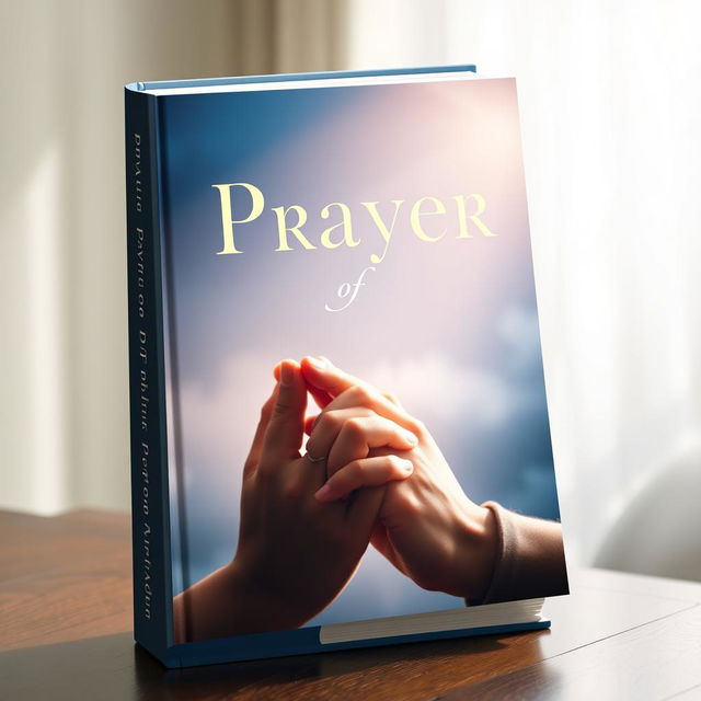 A book cover featuring the theme of prayer