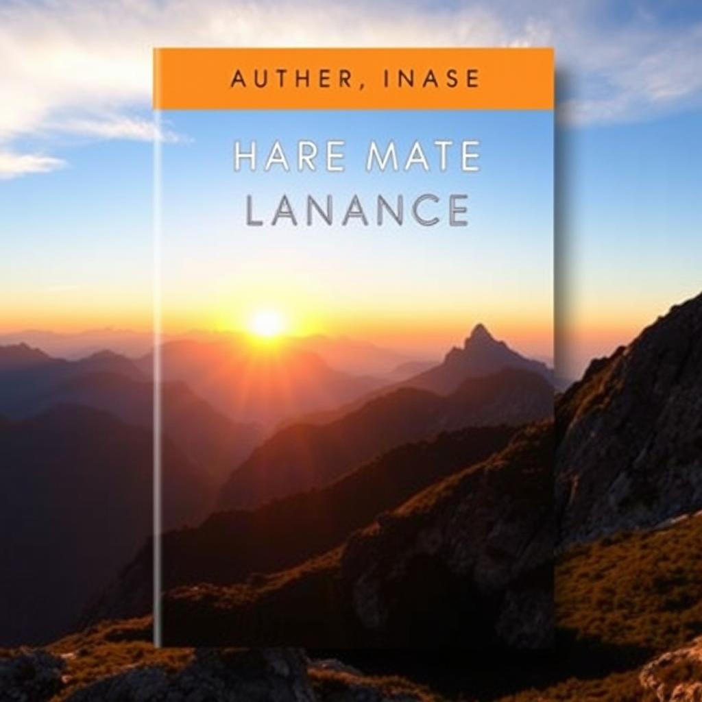 Create a visually appealing ebook cover featuring a serene landscape with a sunrise over a mountain range