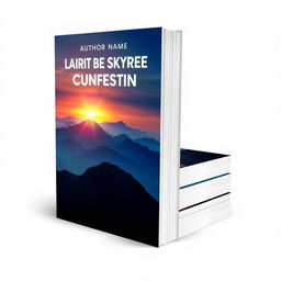 Create a visually appealing ebook cover featuring a serene landscape with a sunrise over a mountain range