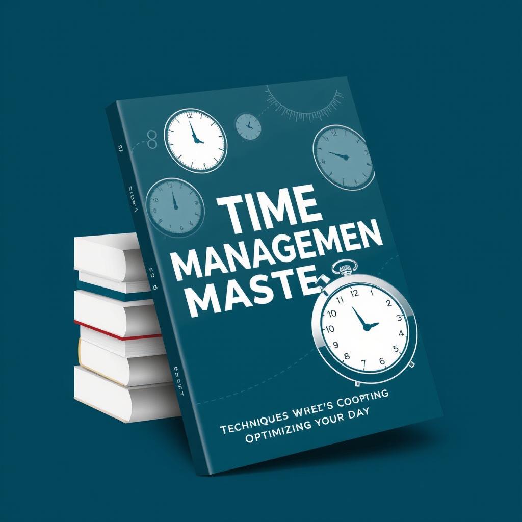 Design an ebook cover for a book titled 'Time Management Mastery: Techniques for Optimizing Your Day'