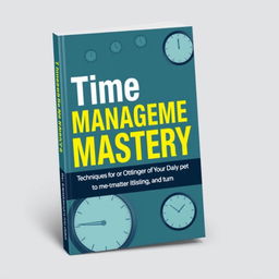 Design an ebook cover for a book titled 'Time Management Mastery: Techniques for Optimizing Your Day'