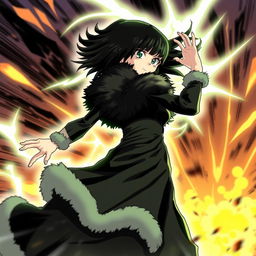 Create an image of Fubuki, a character from the One Punch Man series