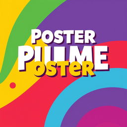 Create a vibrant and eye-catching poster featuring a central theme or subject