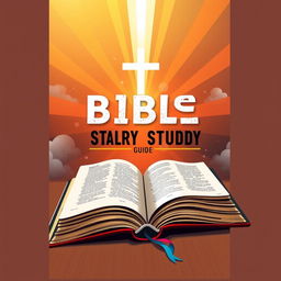 Create an A4-sized cover for a Bible study guide for teenagers in a realistic style