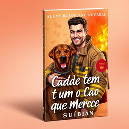 A book cover for a gay romance novel titled 'Cada um Tem o Cão Que Merece' by Suibian