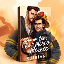 A book cover for a gay romance novel titled 'Cada um Tem o Cão Que Merece' by Suibian