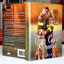 A book cover for a gay romance novel titled 'Cada um Tem o Cão Que Merece' by Suibian