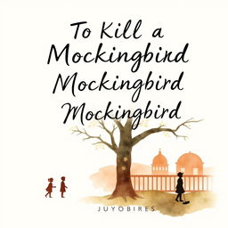 Design a book cover for 'To Kill a Mockingbird' using soft and muted colors like pastels or sepia tones to evoke nostalgia