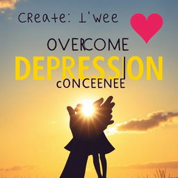 Create an uplifting and emotionally supportive image that conveys the message of overcoming depression and loneliness