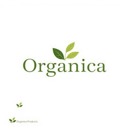 A logo design for a natural products store named 'Organnica'