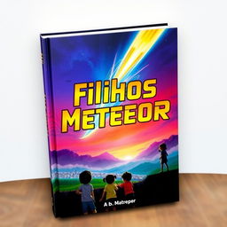 A book cover titled 'Filhos do Meteoro'