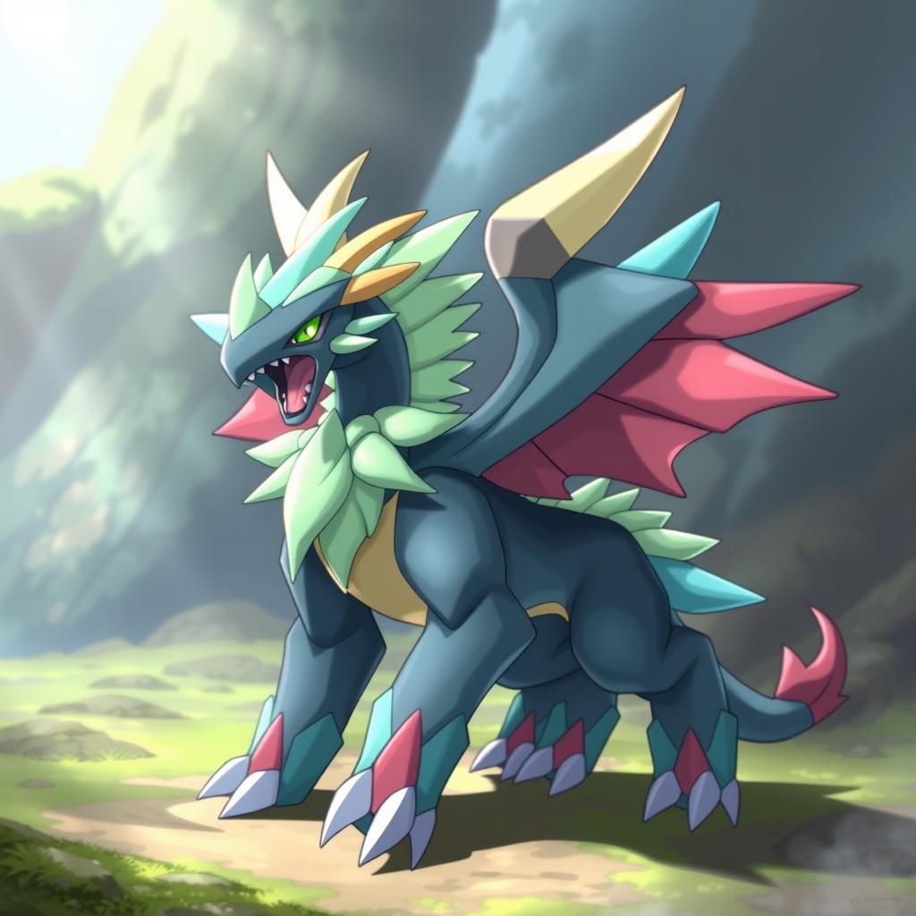 Create an image of Koraidon, a legendary Pokémon from the Pokémon universe