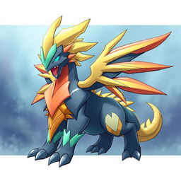 Create an image of Koraidon, a legendary Pokémon from the Pokémon universe