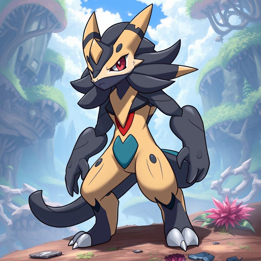 Create an image of Koraidon as a humanoid character